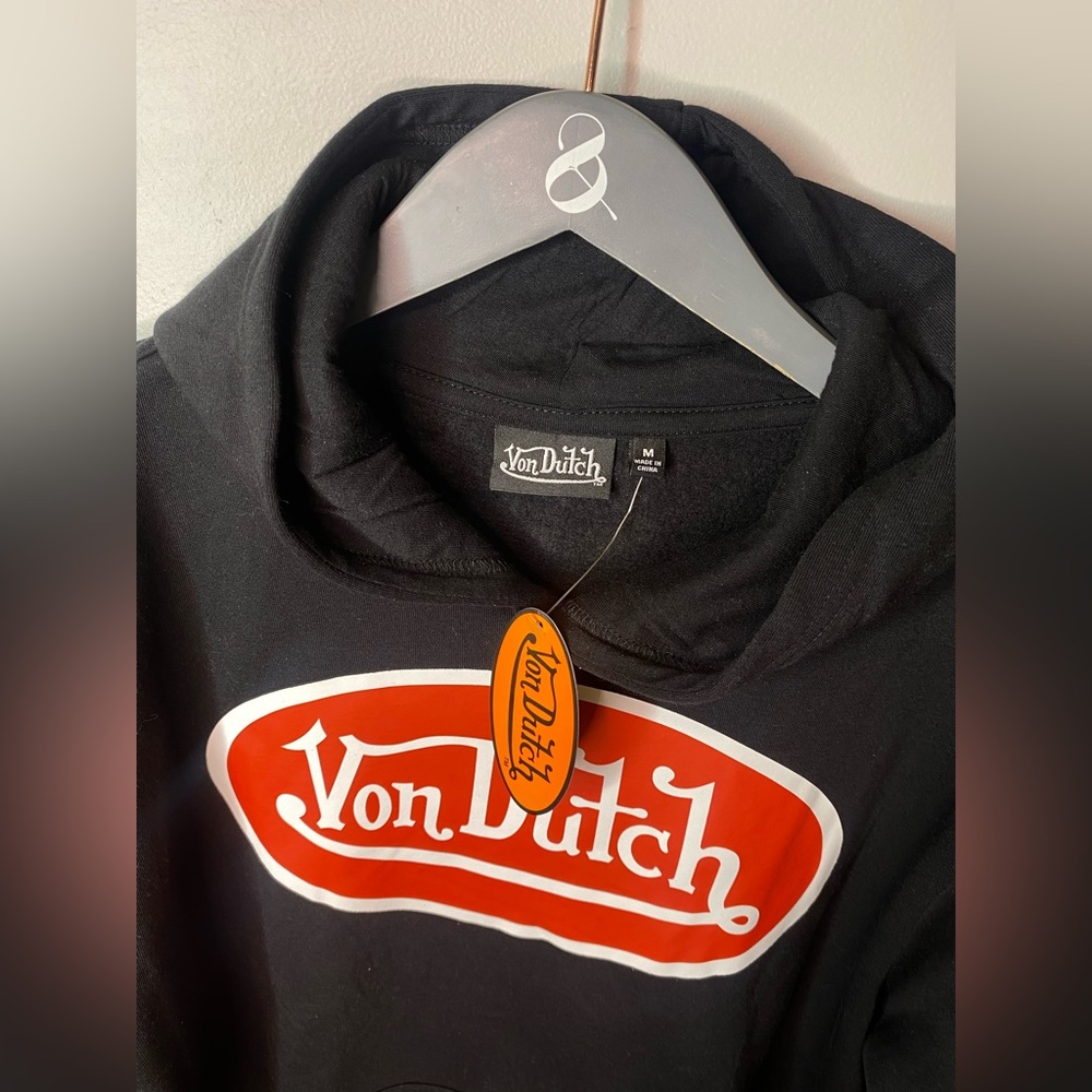 NWT Von Dutch Logo Hoodie With Back Design - Picture 3 of 4